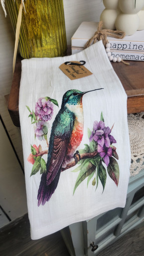 Hummingbirds Flour Sack Towel