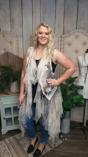 Curvy Long Tulle Vest - Italy - mulberrycottage