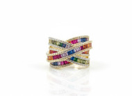 Color Your World: The Rainbow Crossover Statement Piece