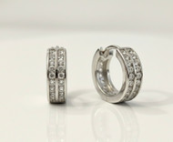 Double Take: The Essential 2-Row CZ Hoops for Effortless Style