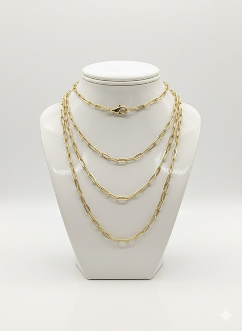 925 sterling silver rhodium finished link chain necklace tarnish resistant