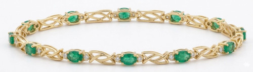 Columbian emerald diamond bracelet sparkle luxury jewelry
