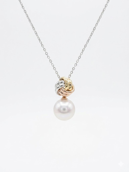EFFY 14k white gold matching jewelry set featuring freshwater pearl and bezel diamond necklace and earrings.