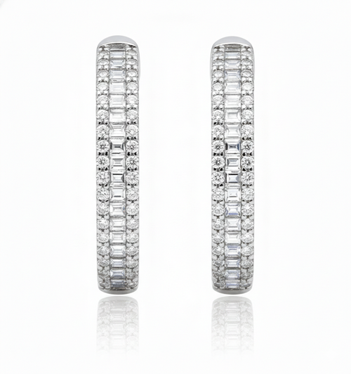 Atelier Gems rhodium finished earrings jewelry