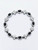 Close up of genuine natural black opal stones set in Atelier Gems 925 sterling silver bracelet