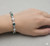 925Chic Sterling Silver  Chrome Diopside Bracelet 7" Rhodium modern , gift, evening, everyday wear jewelry
