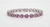925 Sterling Silver Natural Rose Quartz Bracelet 7" Rhodium Elegant Luxury