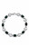 Atelier Gems 925 Sterling Silver Natural Black Opal Cabochon Bracelet With white Chrome