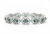 925Chic Sterling Silver Green Quartz Gem Bracelet with deep rich green color brilliant sparkle.high quality, luxury