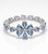 Atelier Gems 925 sterling silver natural blue topaz pear shape bracelet rhodium finish