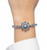 Atelier Gems Rhodium finished sterling silver floral gemstone bracelet