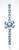 Atelier Gems Blue topaz sterling silver bracelet with flower center design Pear Shape Luxury