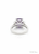 925Chic Sterling Silver Genuine Natural Large Amethyst With White Topaz Ring  back showing