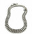5mm sterling silver diamond cut chain displayed flat Closeup