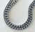 Sterling silver bead chain necklace with lobster clasp close up