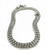 5mm sterling silver diamond cut chain displayed flat Closeup