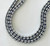 Sterling silver bead chain necklace with lobster clasp close up