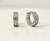 925 sterling silver CZ hoop earrings rhodium finish