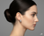 Sterling silver cubic zirconia hoop earrings close up
