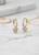 Gold plated sterling silver butterfly drop hoop earrings