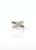 925 Sterling Silver Gold-plated  Multicolor Rainbow CZ Ring Face showing For Women