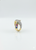 925 Multicolor Rainbow Cubic Zirconia Sterling Silver gold Ring on stand