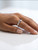 Models hand 925 Sterling Silver Genuine Natural Tanzanite Ring Rhodium-Finished Semi Precious Gemstone