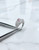 Sterling Silver Natural Rose Quartz semi precious ring Rhodium Elegant Luxury