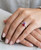 ring Garnet and Amethyst Elegant feminine gemstone jewelry perfect for gifting.on model hands