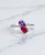 sterling silver natural semi precious gemstone Garnet amethyst ring Elegant Luxury
