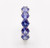 Close-up of the secure prong setting and 925 sterling silver hallmark on a natural tanzanite band.
