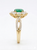 luxury 18K Yellow Gold Natural Colombian Emerald and Diamond Statement Ring