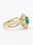fancy 18K Yellow Gold Natural Colombian Emerald and Diamond Statement Ring