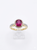 18K yellow gold oval spinel and diamond statement ring luxury design