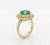 emerald diamond ring on hand elegant style
