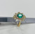 fancy 18K Yellow Gold Natural Colombian Emerald yellow Diamond Statement Ring
