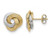 close-up of 14K gold love knot earrings texture and shine