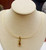 Unique 14K gold Citrine necklace displayed on jewelry bust