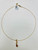 side view of 14K gold necklace with cascading Citrine gemstones