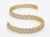 angle view of 14k gold geometric diamond bracelet