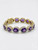 14k yellow gold amethyst and diamond tennis bracelet luxury design