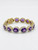 14k yellow gold amethyst and diamond tennis bracelet luxury design