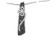 Refined vertical Black diamond pendant showing the elongated bar and delicate chain.14K white gold