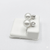 Angled view of EFFY 14K white gold freshwater pearl drop earrings with bezel-set diamonds.