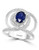 EFFY Twilight Orbit 14K white gold oval sapphire and diamond statement ring.