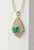 Effy at Atelier Gems Close-Up A sharp bird's-eye macro perspective looking directly down into the 1.42-carat natural emerald center, highlighting its premium color saturation and crisp faceting.