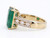 effy at Atelier Gems A horizontal banner composition featuring the ring resting on a slab of rough white quartz or marble tile under warm studio lighting—designed for high-end digital marketing and homepage banners.
