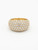 EffY Jewelry 1.37 carat round brilliant diamond dome ring in 14K yellow gold front view isolated on white background. Atelier Gems