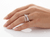 EFFY Duo 1.36 CTW diamond crossover ring worn on model’s ring finger.