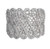 Front view of EFFY 14K white gold 2.31 ctw pavé diamond scalloped wave statement ring